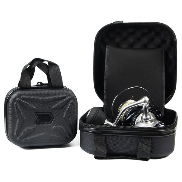 

fishing accessories reel bag abs shell shockproof waterproof storage case tackle organizer handbag
