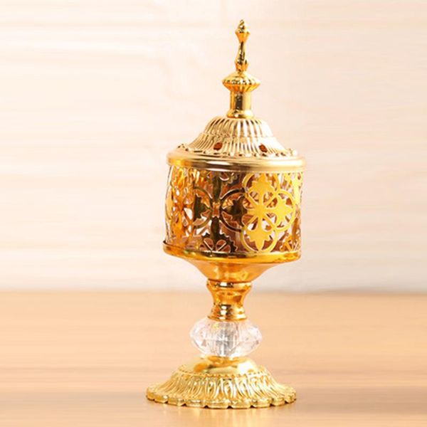 

creative lace incense burner vintage metal electroplate golden censer holder perfect decoration anti-corrosion and rust proof fragrance lamp