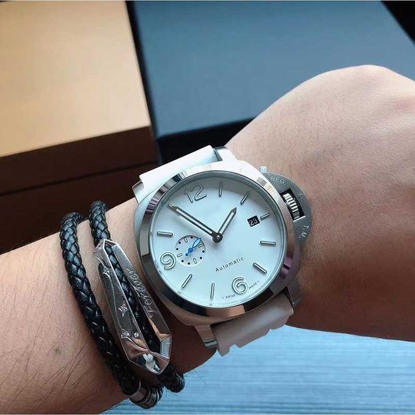 

wristwatches men's automatic mechanical watch calendar luminous trend domineering stainless steel tape, Slivery;brown