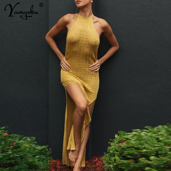 

casual dresses vintage halter see through crochet summer maxi dress women long white evening prom ladies beach party, Black;gray