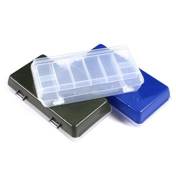 

tackle box 10 grid fishing lures baits hooks case double layer transparent storage for accessories