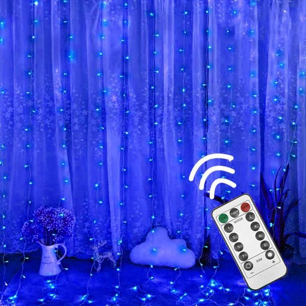 

strips curtain stripe lights 300 led 8 modes remote control fairy string icicle wedding party light post strip