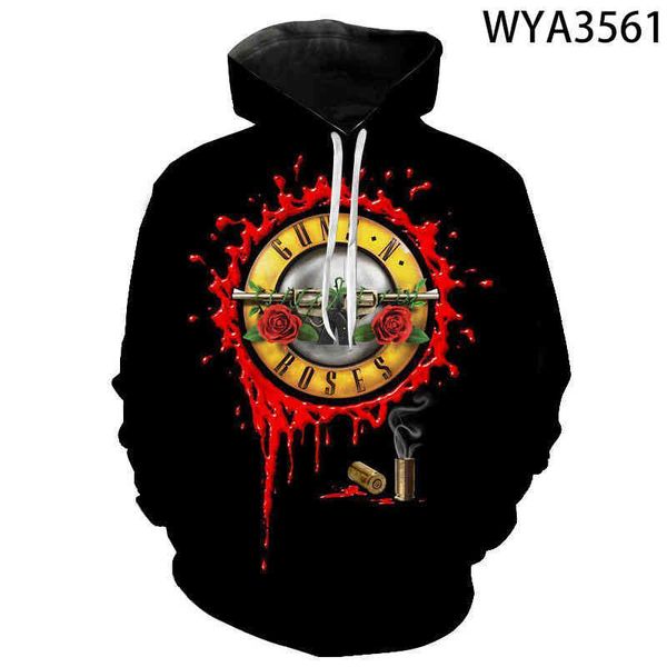 

new hoodi guns n ros men women children 3d printed fashion casual sweatshirts pullover boy girl kids hooded streetwear coat, Black