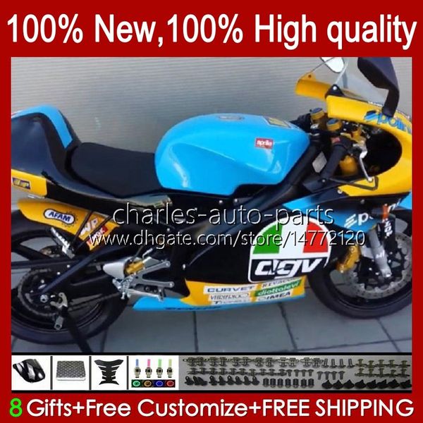 Кузов для Aprilia RS4 RSV-125 RSV125RR RSV125 36NO.164 RSV RSV 125 R RR 125RR RS-125 Cyan Yellow Yellow 1999 2000 2001 2002 03 04 05 RS125 99 00 01 02 2003 2004 2005