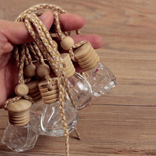 

glass clear refillable car fragrance perfume air freshener hanging bottle empty bottles