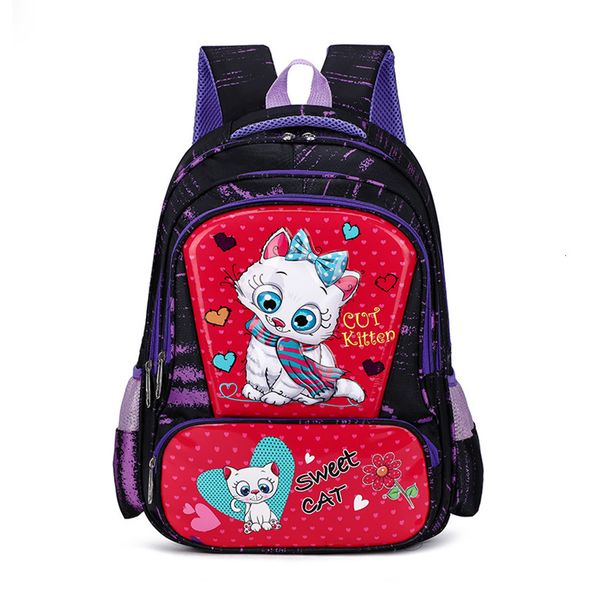 

girls bears primary schoolbags backpack orthopedic kids cartoon cat printing school bags waterproof knapsack mochila escolar 20091