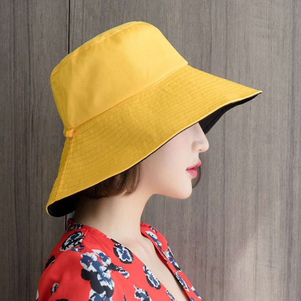 

sun hat spring and summer big brim sunscreen fisherman's outing travel beach hat double sides can bring a multi-purpose, Blue;gray