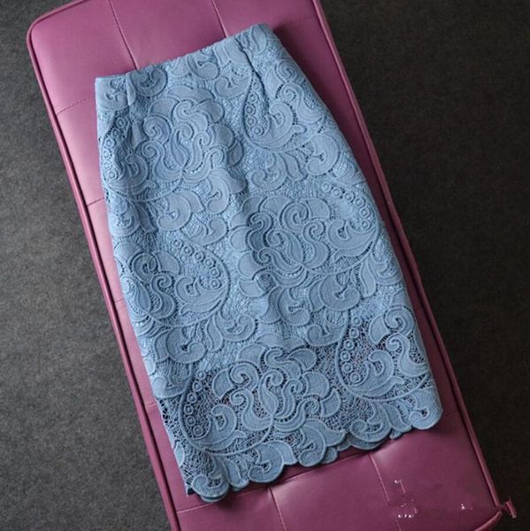 

skirts water-soluble hollow lace skirt women's spring summer one-step female high waist package hip r1123, Black