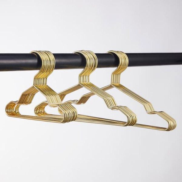 

hangers & racks 100pcs pet clothes metal hanger gold non-slip puppy and cat coat save-space wardrobe storage rack