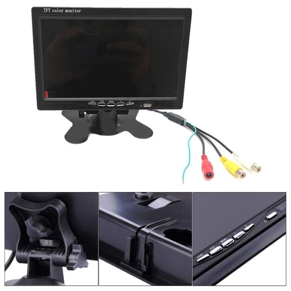 

car video multi-purpose 7 inch lcd monitor 480*234 resolution display adjustable stand for different view angle 23gc