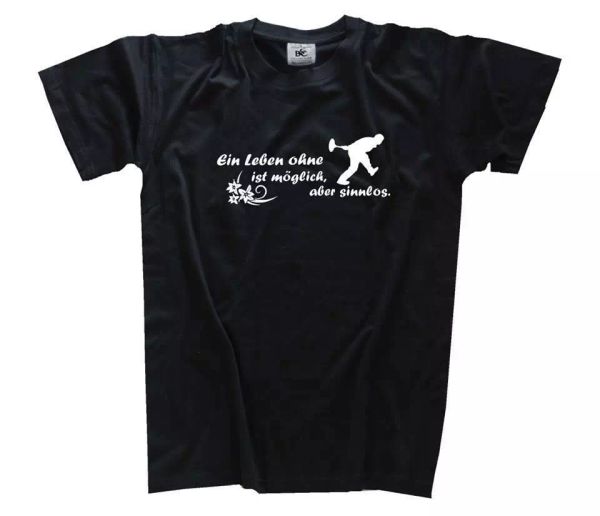 

una vita senza portachiavi a banda curling t-shirt s-xxxl, White;black