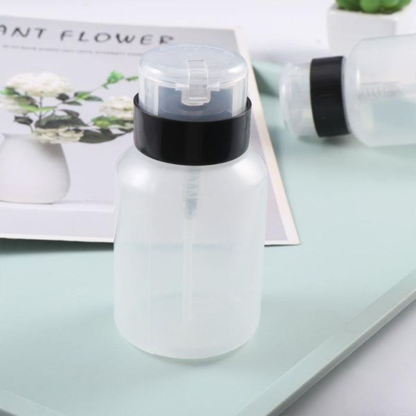 

210ml 2pcs nail polish pump bottles liquid subpackage storage bottle size & jars