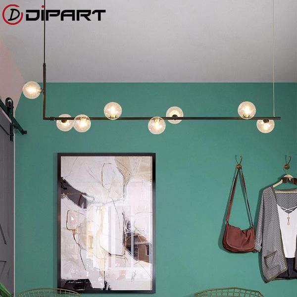 

pendant lamps modern loft industrial lights black gold hanglamp stair dining room glass shade luminaire suspendu nordic lamp