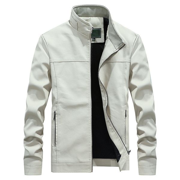 

women's fur & faux mrmt brand spring autumn men's jackets solid collars pu leather overcoat for male outer wear clothing garment 0, Black