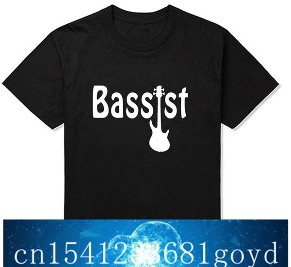 

men's t-shirts summer style bassist guitar t-shirt funny music band bass guitarist rock t shirt men, White;black