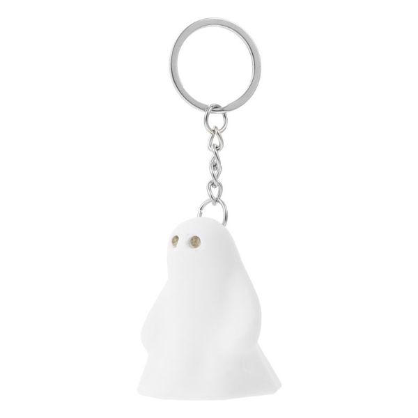 

keychains 2pcs led ghost pendant luminous key ring ornaments (white), Silver