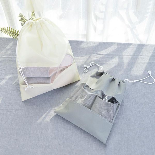 

storage bags shoes bag drawstring dustproof covers travel organizer non woven fabric