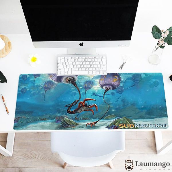 

mouse pads & wrist rests pad gamer subnautica high sensitivity, anti-slip, waterproof, thickened keyboard desk mat oversize gaming mousepad