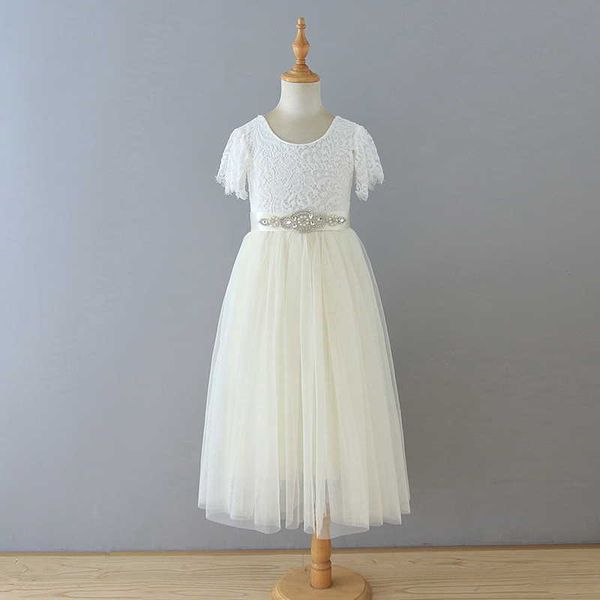 Оптовая летнее лето девочка принцесса платье ресниц кружева прямой тюль для свадебных вечеринок одежда E13844 210610