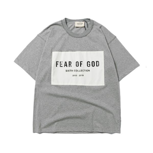 

fear street fashion of god fog essentials short sleeve t-shirt for men and women zc2j, White;black