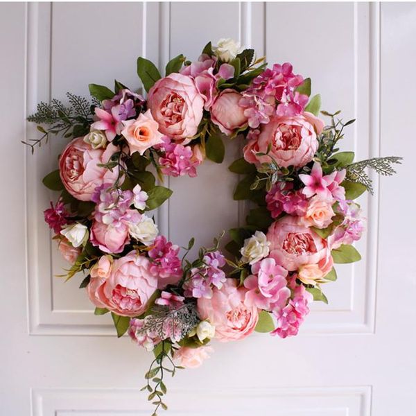 

decorative flowers & wreaths wedding door decoration all year decor home peonies wreath peny garland vine floral artifical flower hanging
