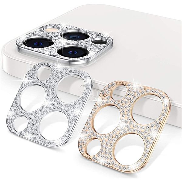 Bling Camera Lens Protector Glitter Diamond Защитные декоративные наклейки полный изогнутый для iPhone 12 Mini 12Pro Pro Max с розничной упаковкой