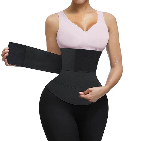 Apoio a cintura mais ampla Bandagem Wrap Snatch-me-up Trainer Slimming Belt Body Body Shaper Swombar Sweat Workout Corset Bainha