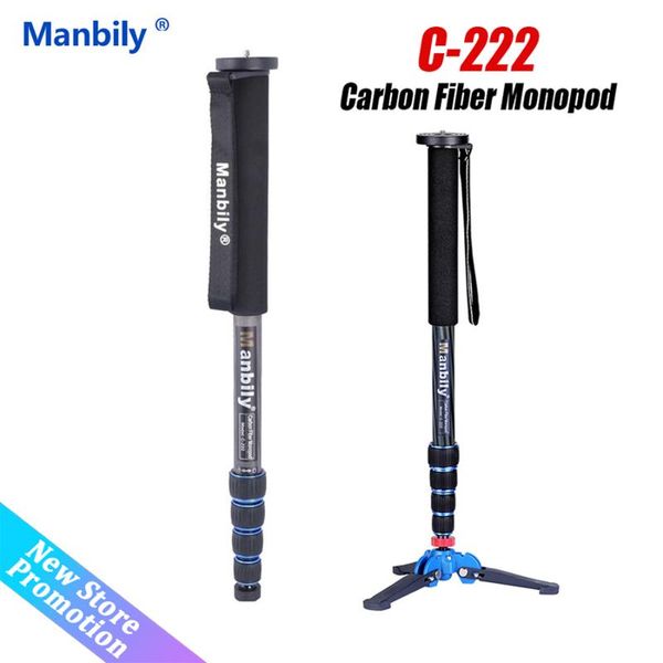 

manbily c-222 camera monopod professional carbon fiber tripod portable travel mini base for digital dslr tripods