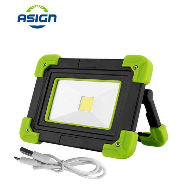 

portable cob led spotlight usb rechargeable waterproof work light emergency lamp outdoor power bank for hiking camping lighting lanterns