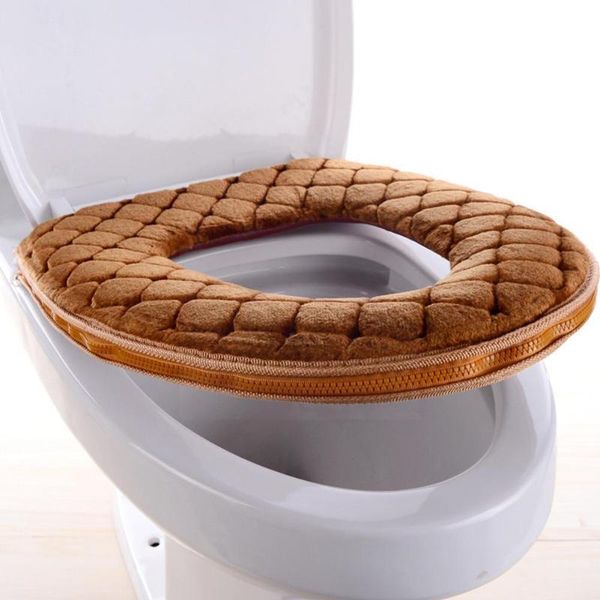 

toilet seat covers cover comfortable soft thick warm plush pad decor washable bathroom zi i1j0