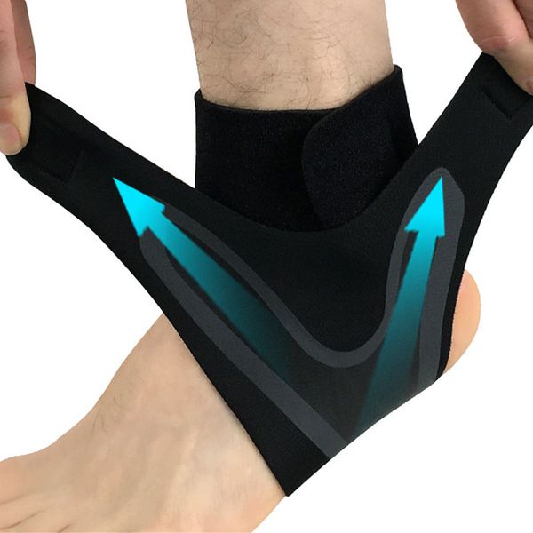 

1 pcs ankle support brace,elasticity adjustment protection foot bandage,sprain prevention sport fitness guard band 1241 z2, Blue;black