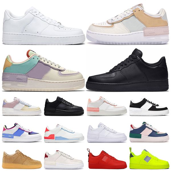 

air force 1 airforce af1 platform men women running shoes shadow spruce aura triple black white pale ivory wheat utility red fashion trainer