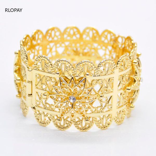 

algeria wedding jewelry bangles with hollow-out flowers trendy arabic gold bangle for women open cuff bracelets, Black