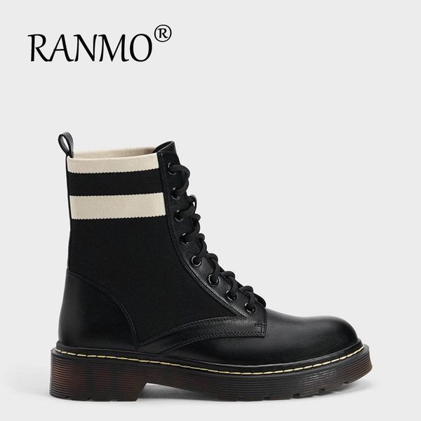 

boots ref women's shoes autumn / winter 2021 black stripe british style versatile short waterproof