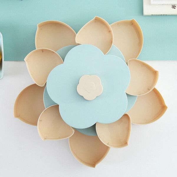 

kitchen storage & organization snack box candy dish petal rotating dried fruit plate snacks tray for christmas party fea889