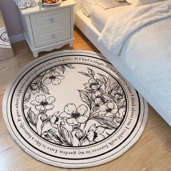 

carpets round carpet non-slip floor mat absorbent area rugs for living room bedroom bedside mats nordic balcony hallway rug tapis