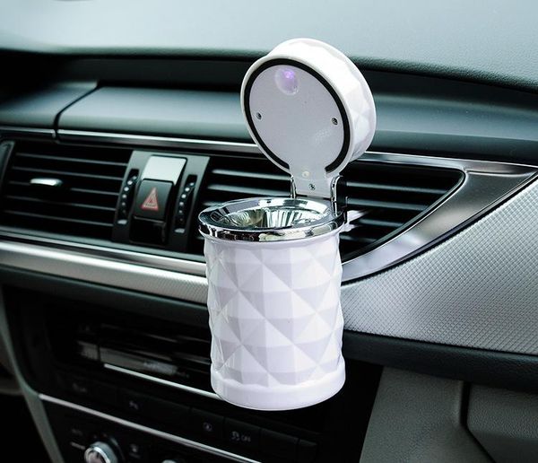 

car organizer styling led ashtray universal vehicle cigarette cylinder holder fashion design auto interior mini carro cinzeiro