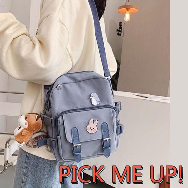 

backpack fashion women kawaii shoulder bag for teenage girls multi-function small bagpack ladies travle school daypacks