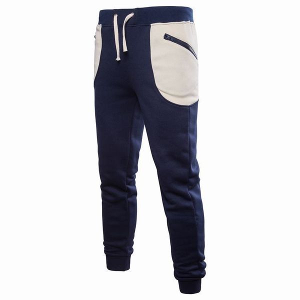 

pant fashion slacks men's pocket zipper sports in autumn and winter of 2021, Black