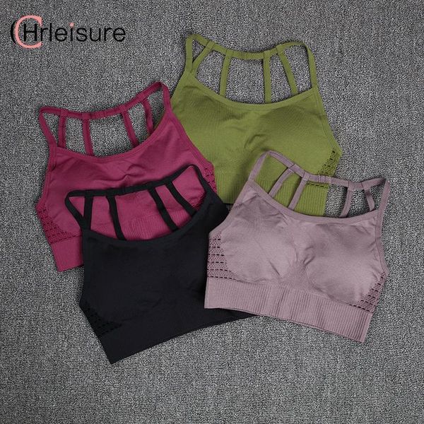 

bras chrleisure woman fitness bra push up seamless gym sports shockproof workout running underwear female summer 2021, Red;black