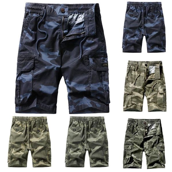 

men's shorts 2021 men summer loose cargo streetwear pockets fashion casual various camouflage, White;black