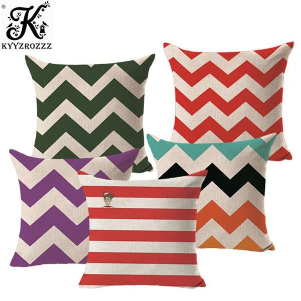 

geometric stripe cushion cover living room sofa decoration pillow 45x45cm linen simple and fashionable cushion/decorative
