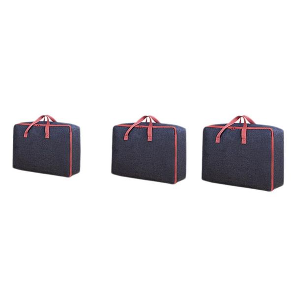 

storage bags box bag home clothes quilt pillow blanket travel luggage organizer big capacity (1 set of 3)