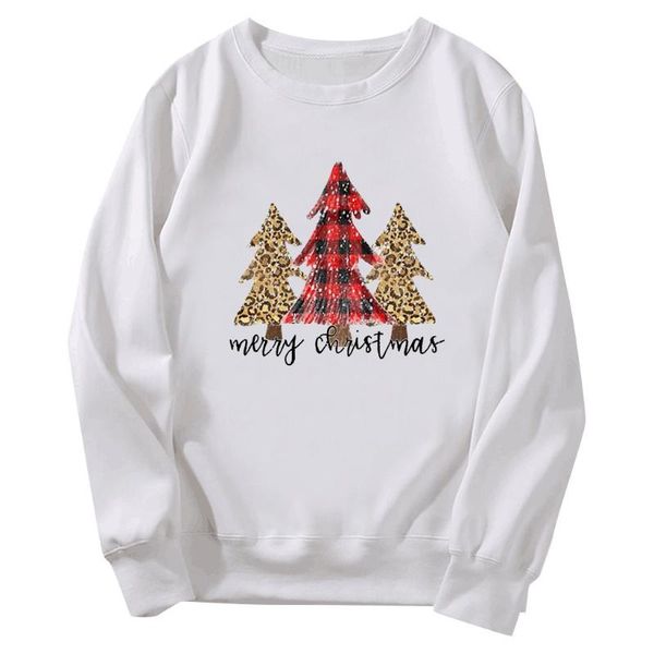 

women's hoodies & sweatshirts winter fashion women clothes sweatshirt casual white alphabet christmas tree printed loose female pullove, Black