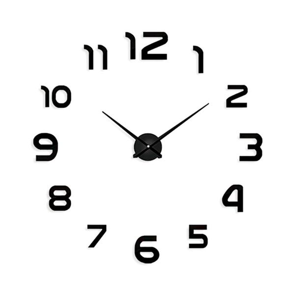 

wall clocks 3d clock diy mirror sticker super big acrylic living room bedroom decoration