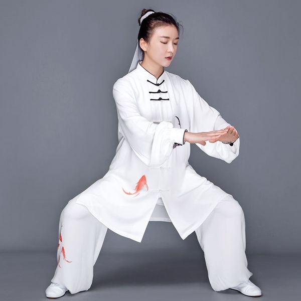 

martial art uniform kung fu suit tai chi clothing chinese traditional taiji outdoor walking morning sprots tai chi uniform 11013, Red