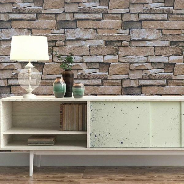 

brown stones wallpaper for bedroom living room pvc coffee roll d4f9 wallpapers