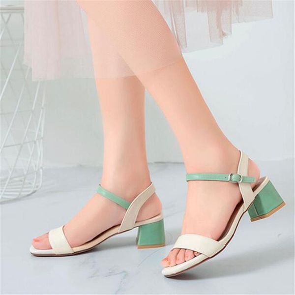 

girls high heels summer student children sandals princess performance pu leather baby kids 02a, Black;red