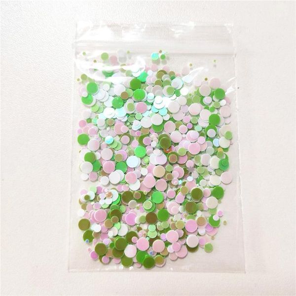 

bag round sequins mixed nail art glitter ultrathin tips uv gel 3d decoration manicure diy shiny accessories blue green1, Silver;gold