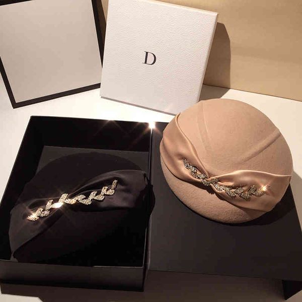 

lady pure wool beret female autumn and winter casual versatile bud hat fashion painter, Blue;gray